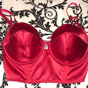 Red Satin Bralette style Top from Forever 21